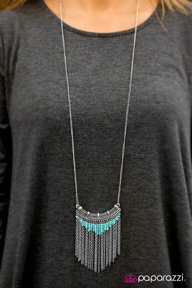 Paparazzi Necklace ~ Down In The Valley - Blue