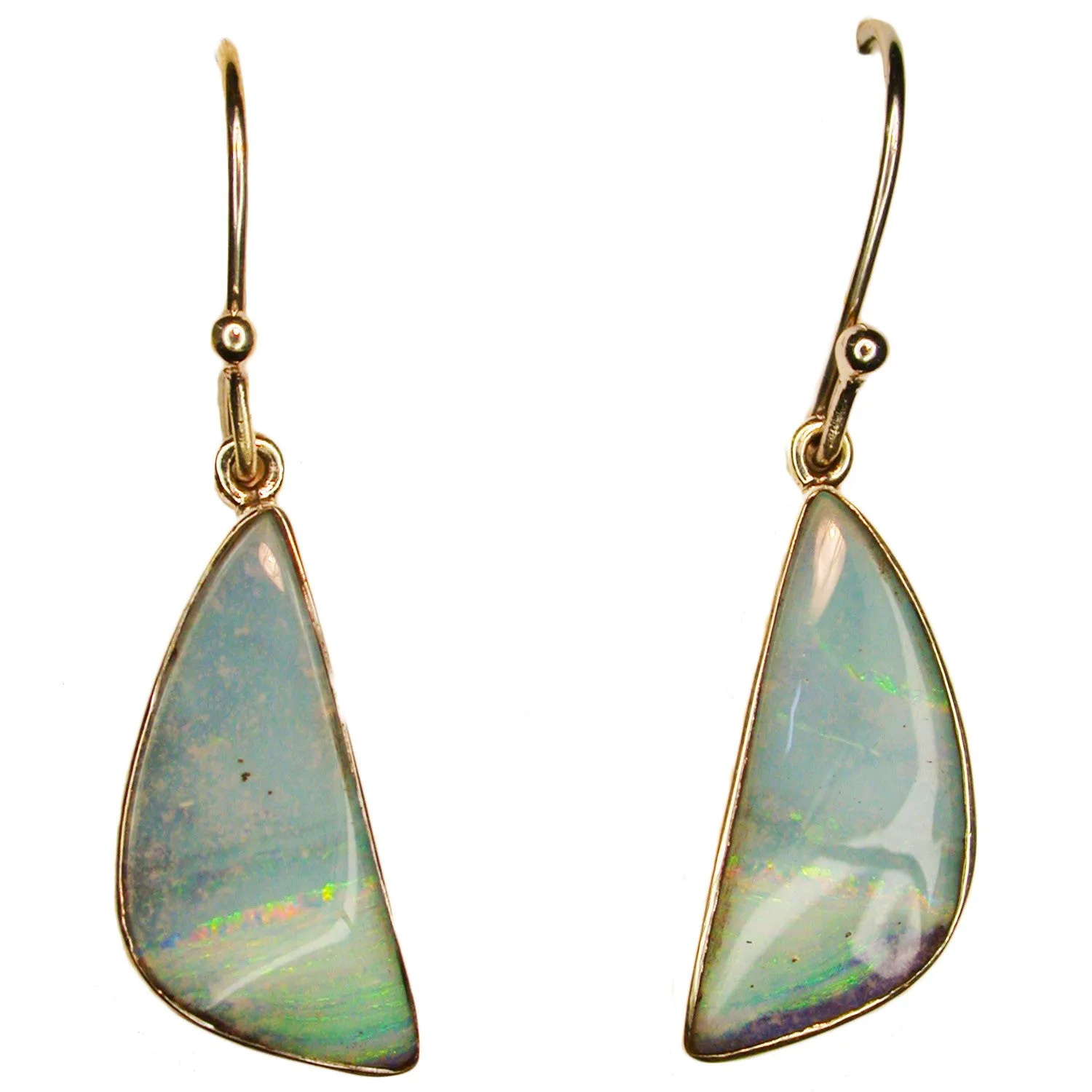 Pastel Pink Boulder Opal Drop Earrings