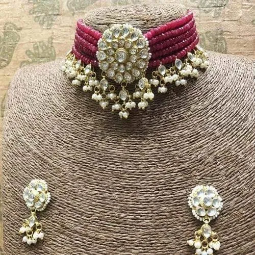 Patchi Kundan Beaded Choker