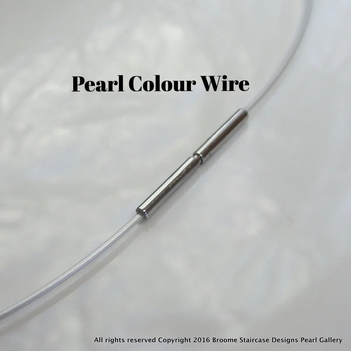 Pearl Stainless Steel Cable Wire Necklace