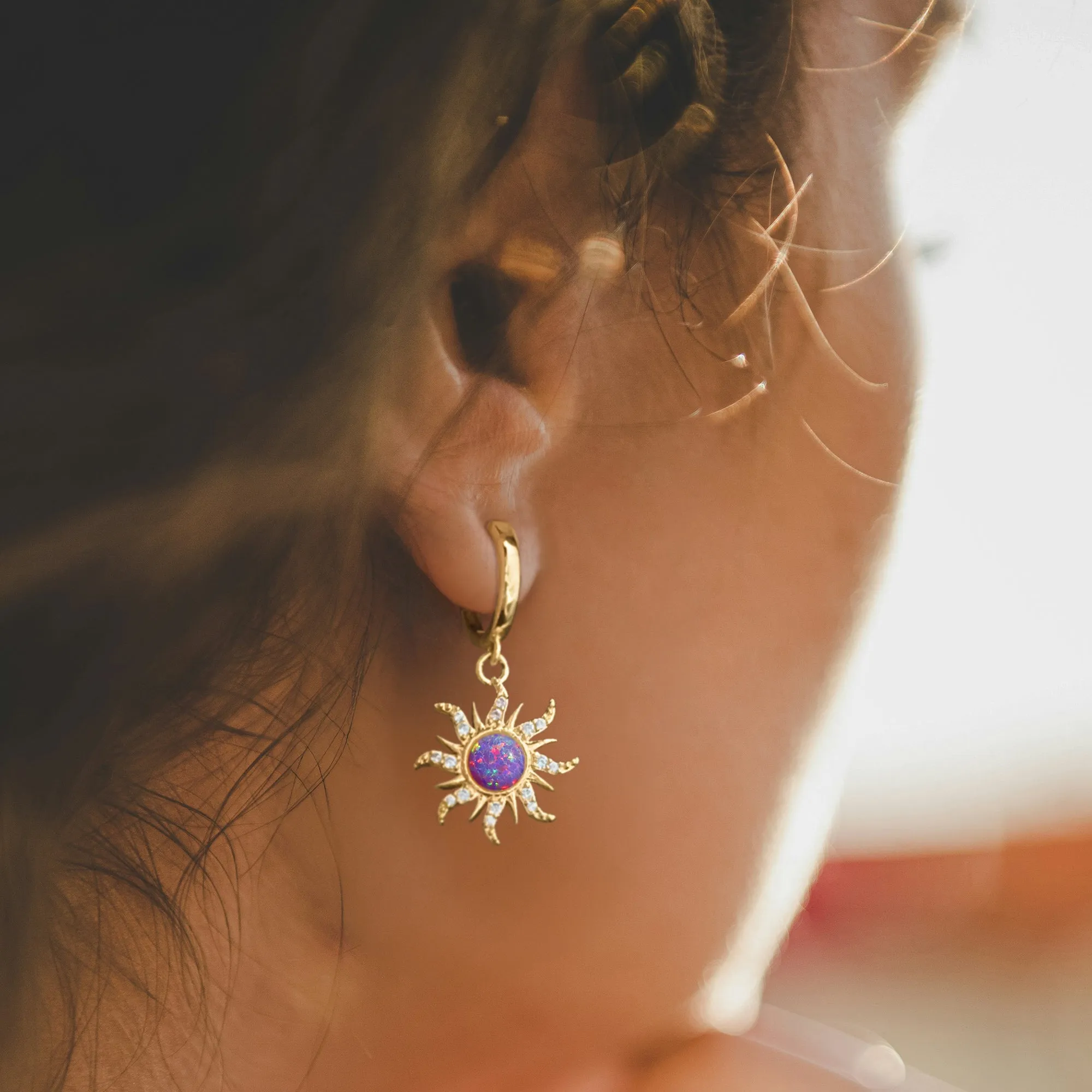 Rapunzel Opal Sun Drop Earrings