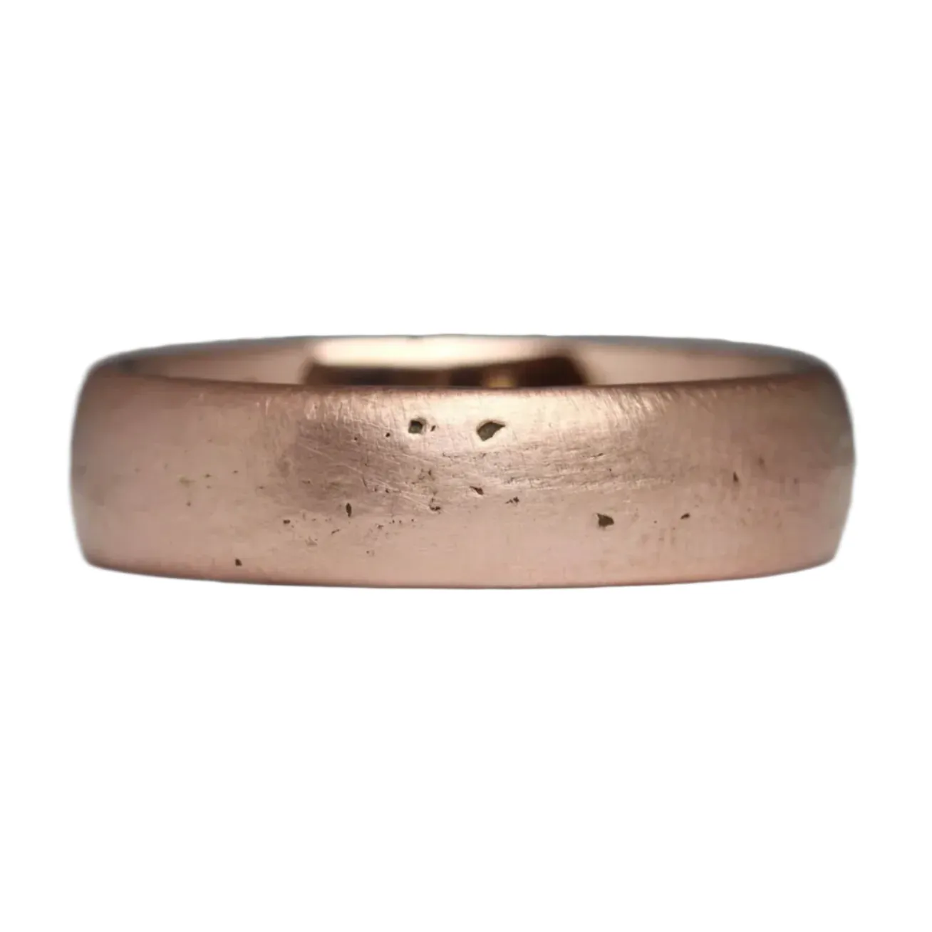 Rose Gold Sandcast Ring