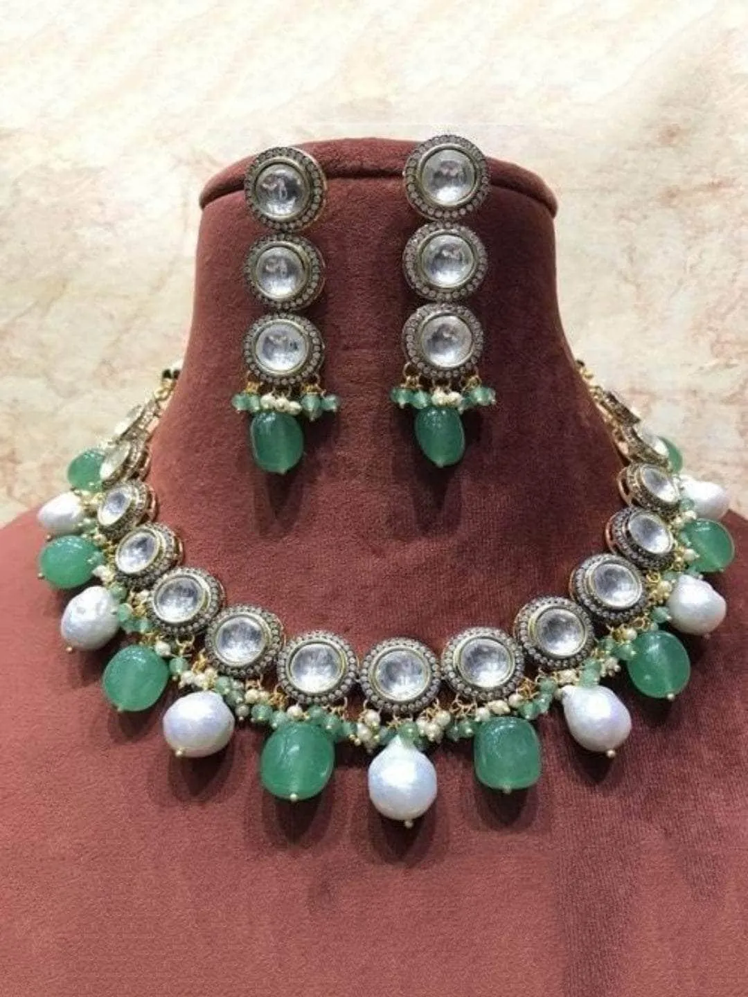 Round Patchi Semi Precious Necklace