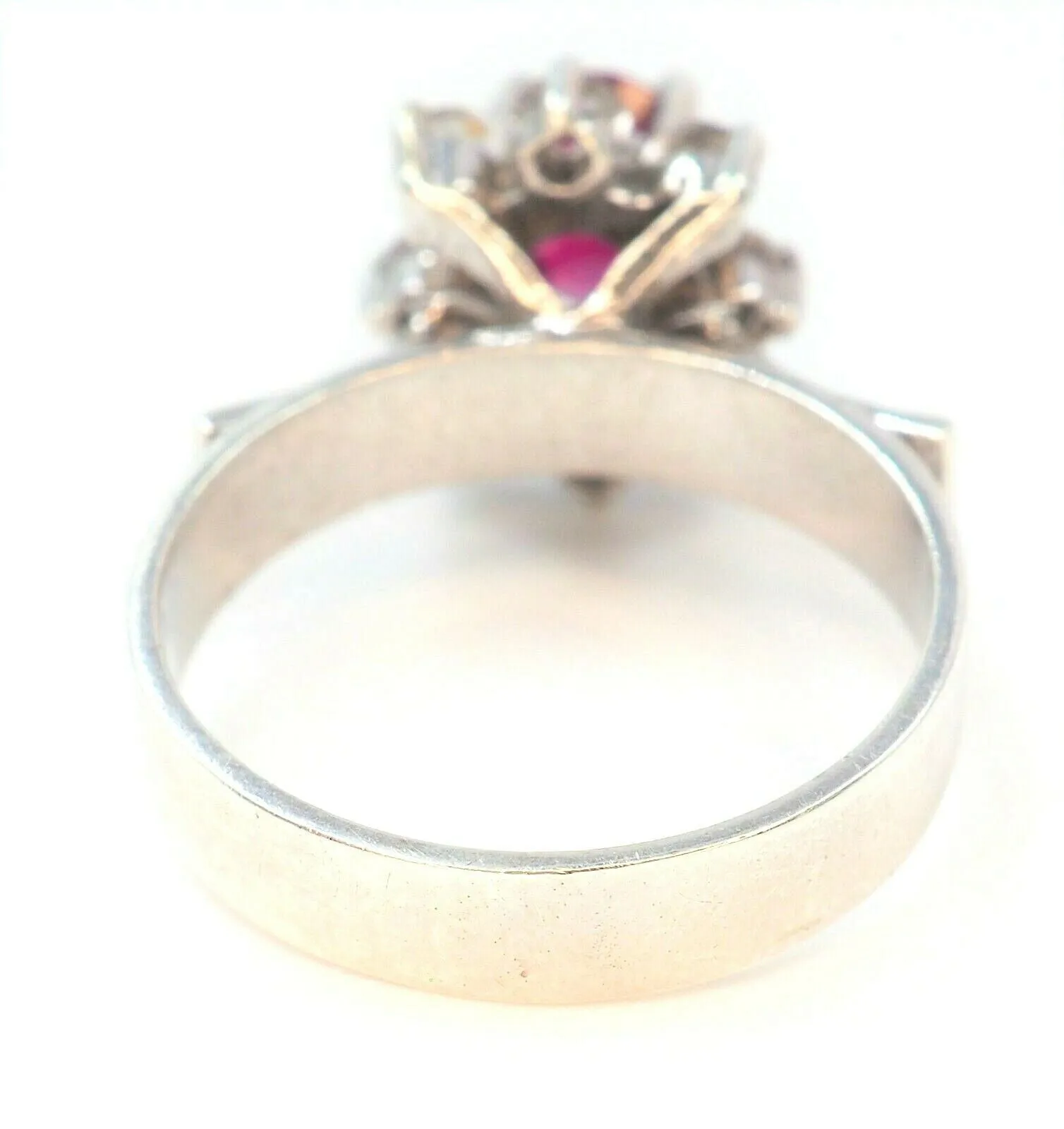 Ruby & Cubic Zirconia Sterling Silver Ring