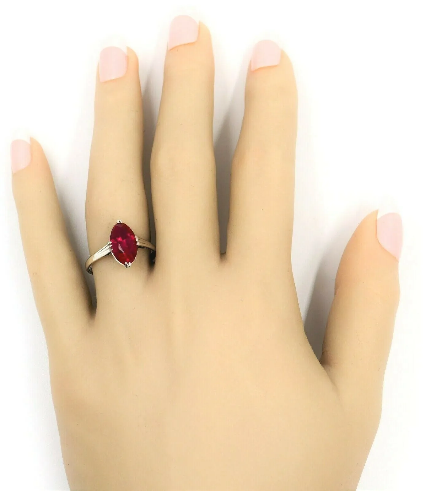 Ruby Sterling Silver Dress Ring