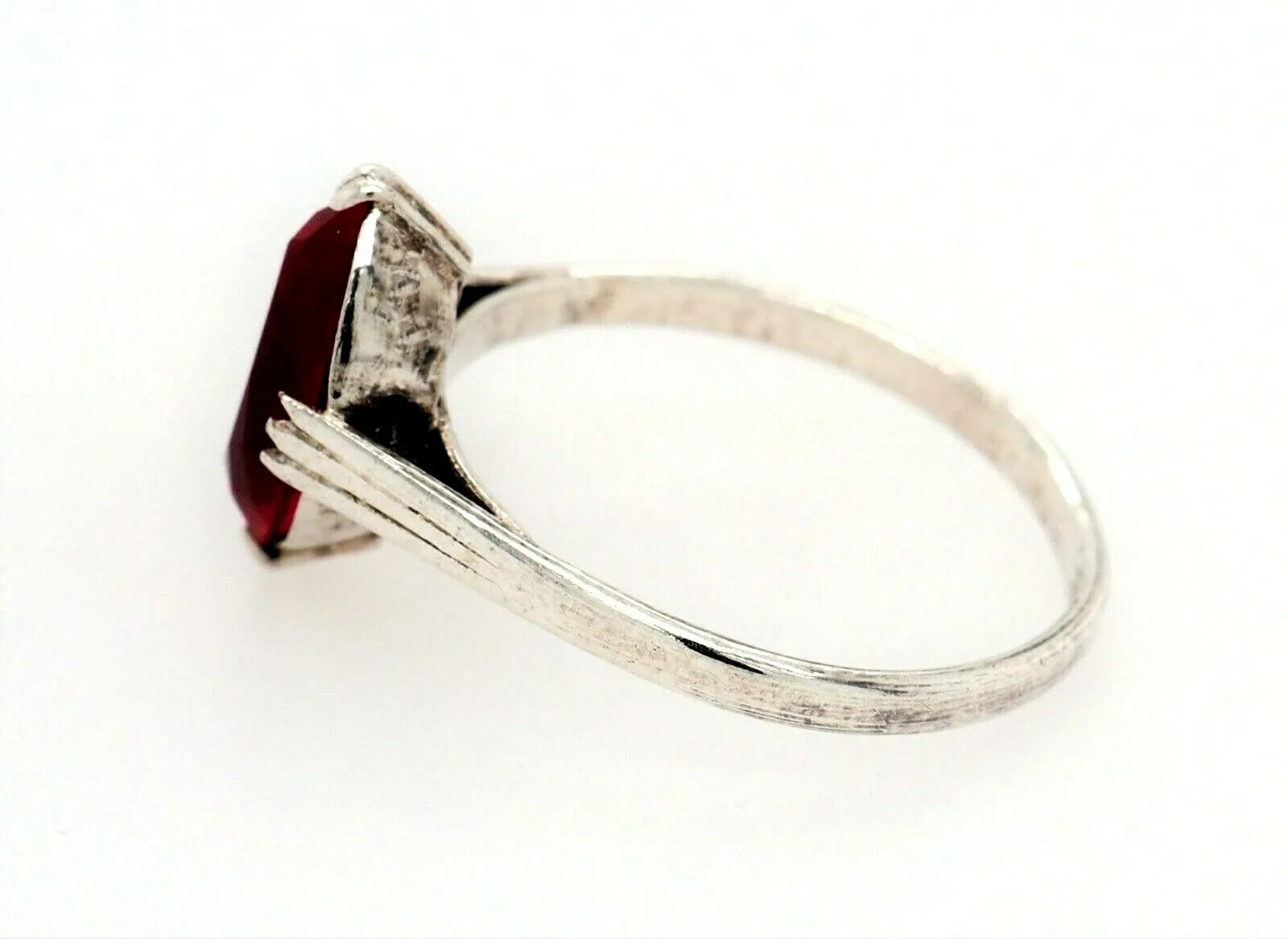 Ruby Sterling Silver Dress Ring