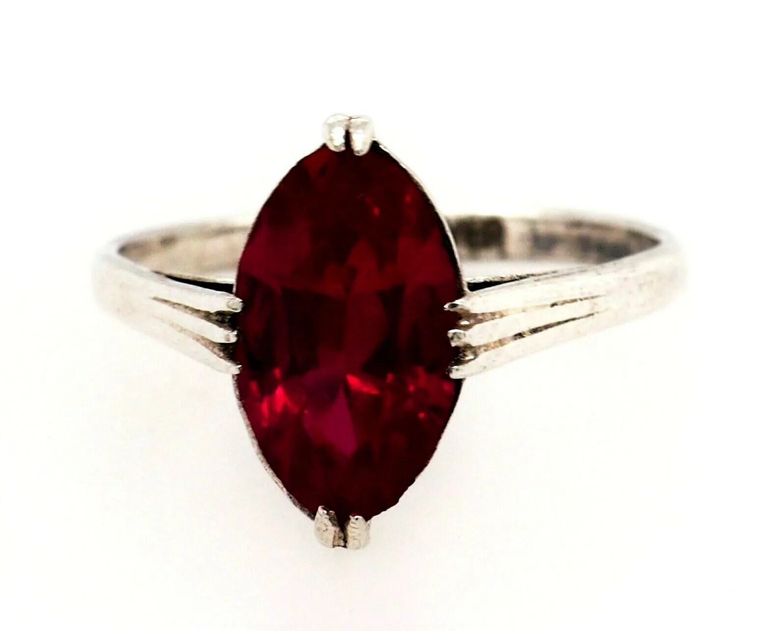 Ruby Sterling Silver Dress Ring