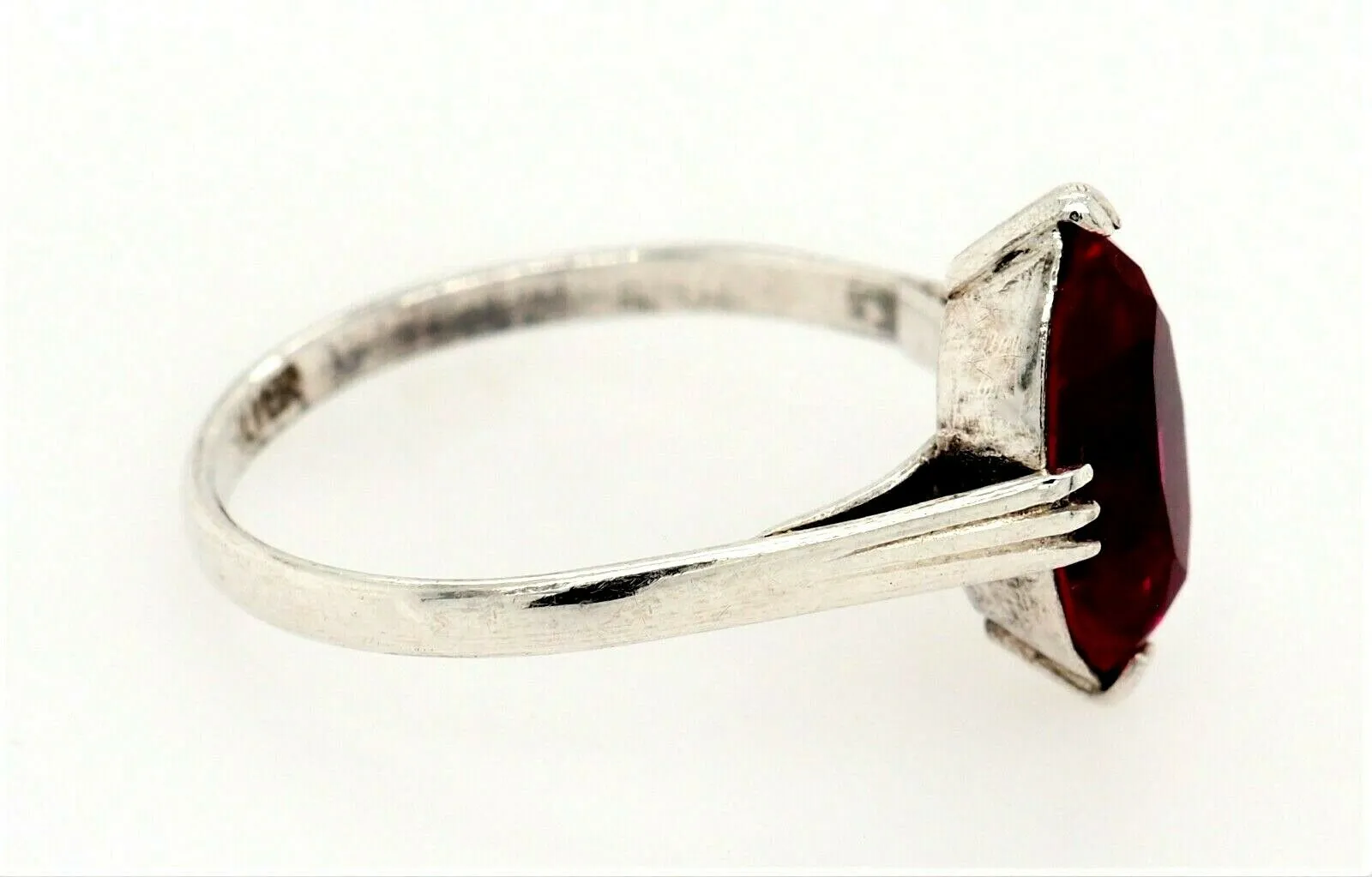 Ruby Sterling Silver Dress Ring