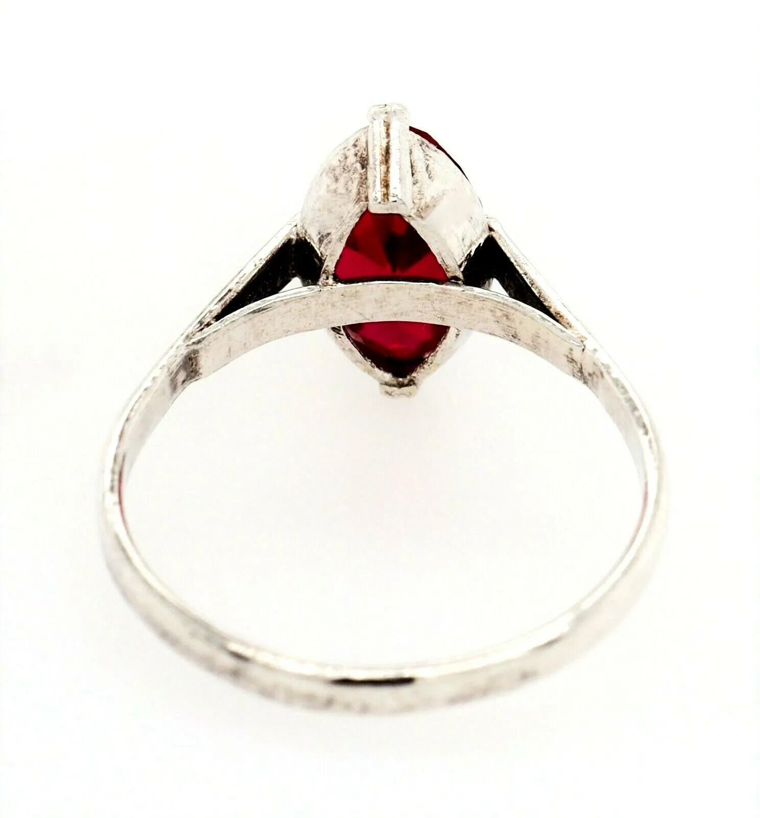 Ruby Sterling Silver Dress Ring