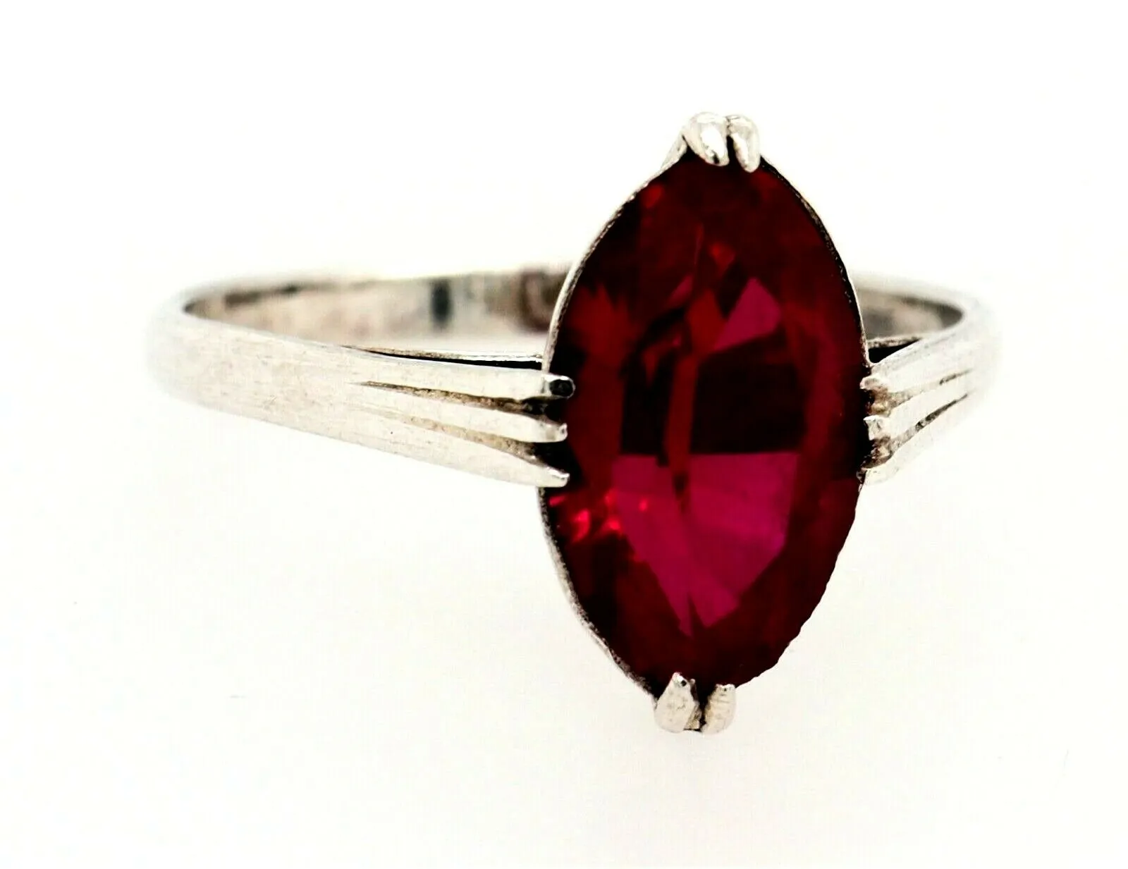 Ruby Sterling Silver Dress Ring