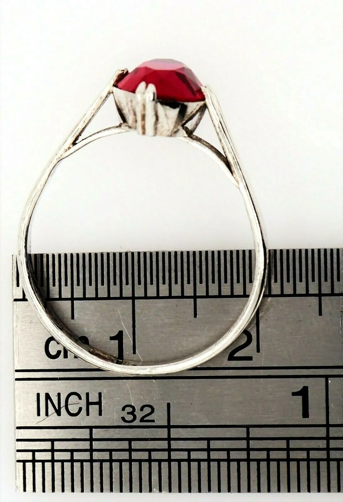 Ruby Sterling Silver Dress Ring