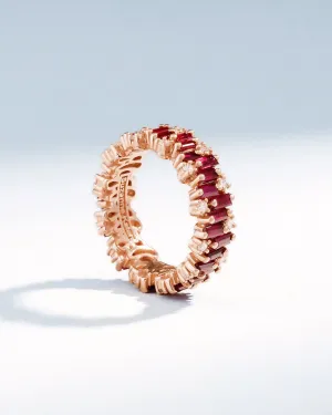 Shimmer Alaia Ruby Eternity Band