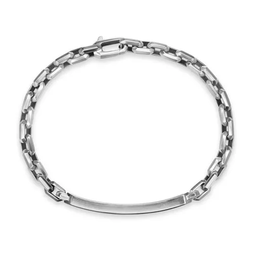 Streamline ID Bracelet in Sterling Silver, 6.7mm, Size Small