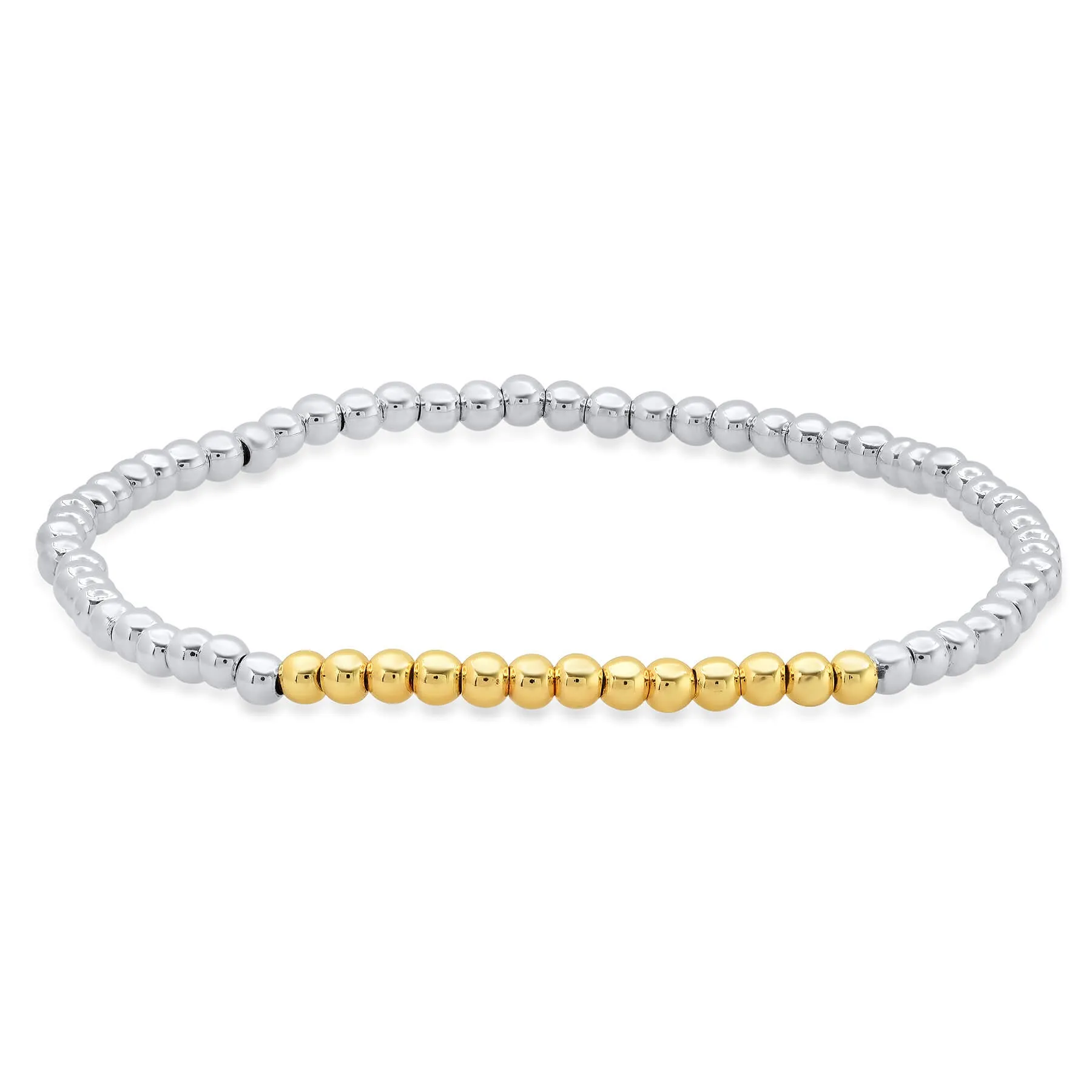 STRETCH BRACELET, SILVER & GOLD