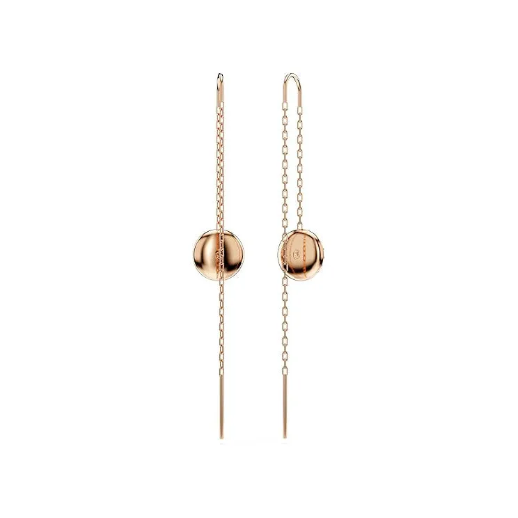 Swarovski Part of the Meteora Collection Women's Meteor Motif with Snow Pavé of Clear Round-Cut Crystals in a Rose Gold-Tone Finished Setting Meteora Drop Earrings - 5689427