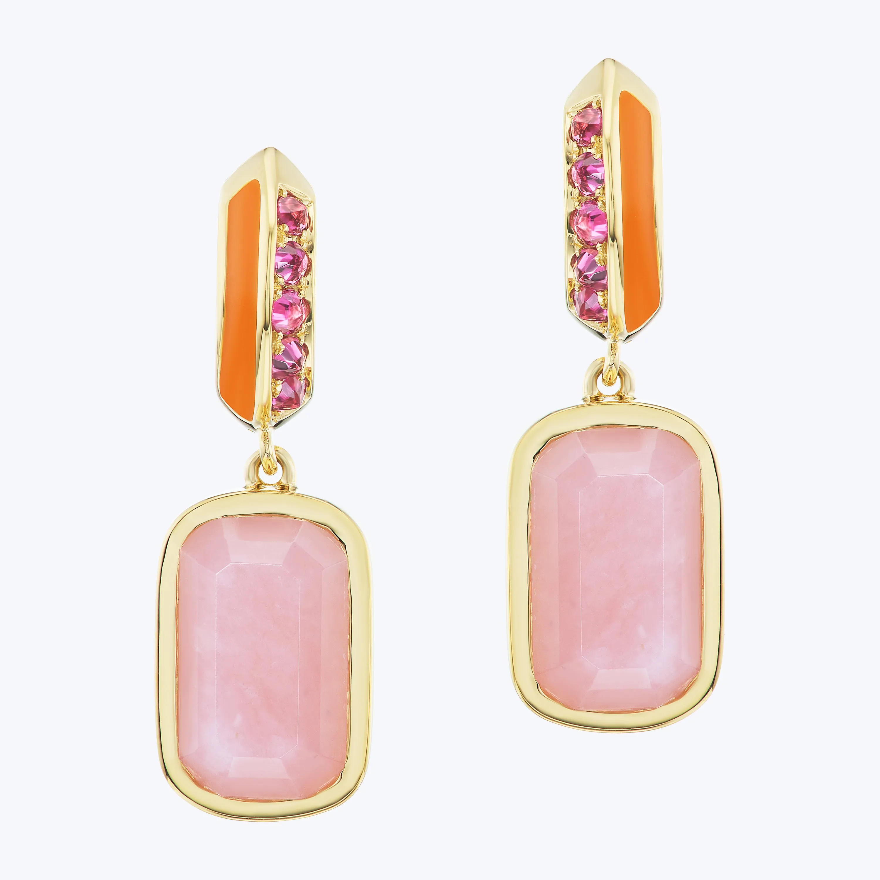 Sweet, Happy Life Pink Tourmaline Drop Earrings