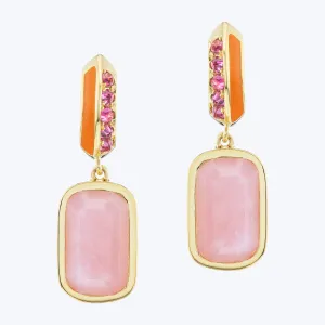 Sweet, Happy Life Pink Tourmaline Drop Earrings