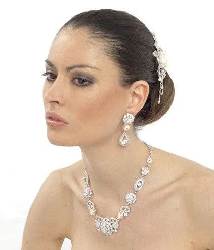 Tamara Crystal and Pearl Necklace