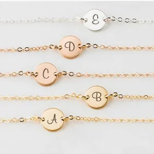 TINY CLASSIC SCRIPT INITIAL CHOKER