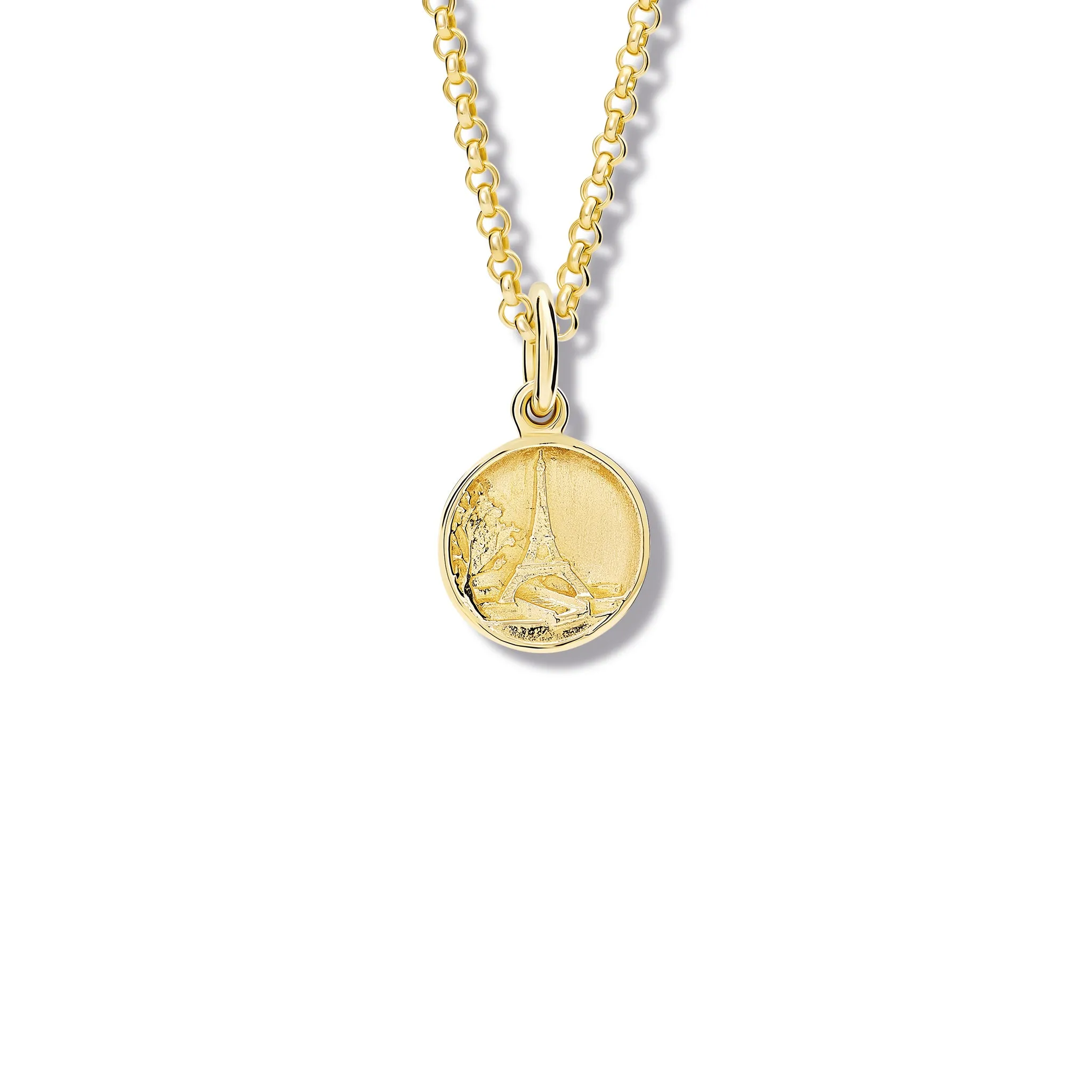 Tour Eiffel Necklace Pendant Yellow Gold