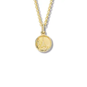 Tour Eiffel Necklace Pendant Yellow Gold