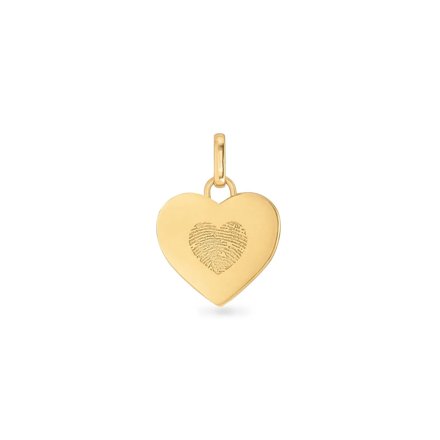 Uniquely Yours Fingerprint Heart Pendant (Gold)