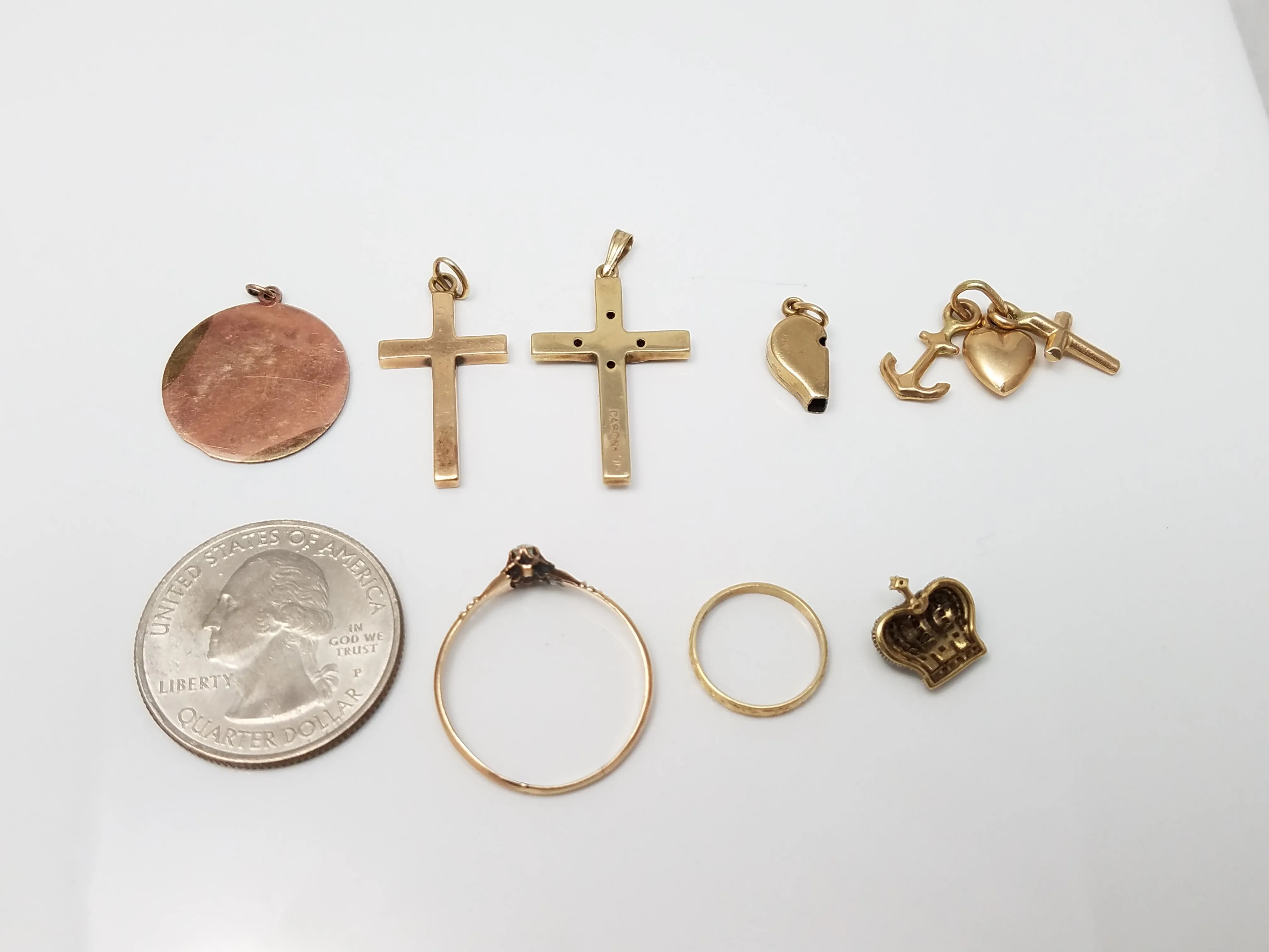 Vintage Estate Jewelry Lot 8k to 10k Gold