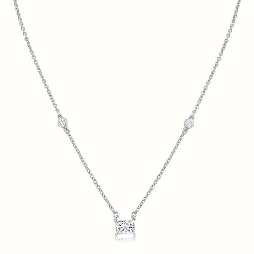 Women's Vermeil Dangling Diamond Necklace Pendant